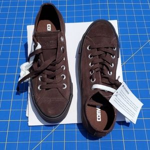 Converse Low Top Brown Leather Suede Size 7 Women
